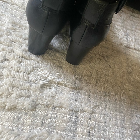 Cole Haan Leather Stacked Heel Boots - Picture 3 of 6